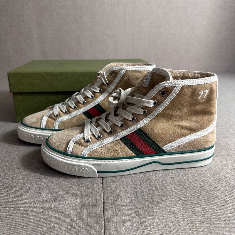 Gucci Gucci Tennis 1977 High-Top Sneakers for Men 0079 Size US 6.5 / EU 39-40 - 1 Thumbnail