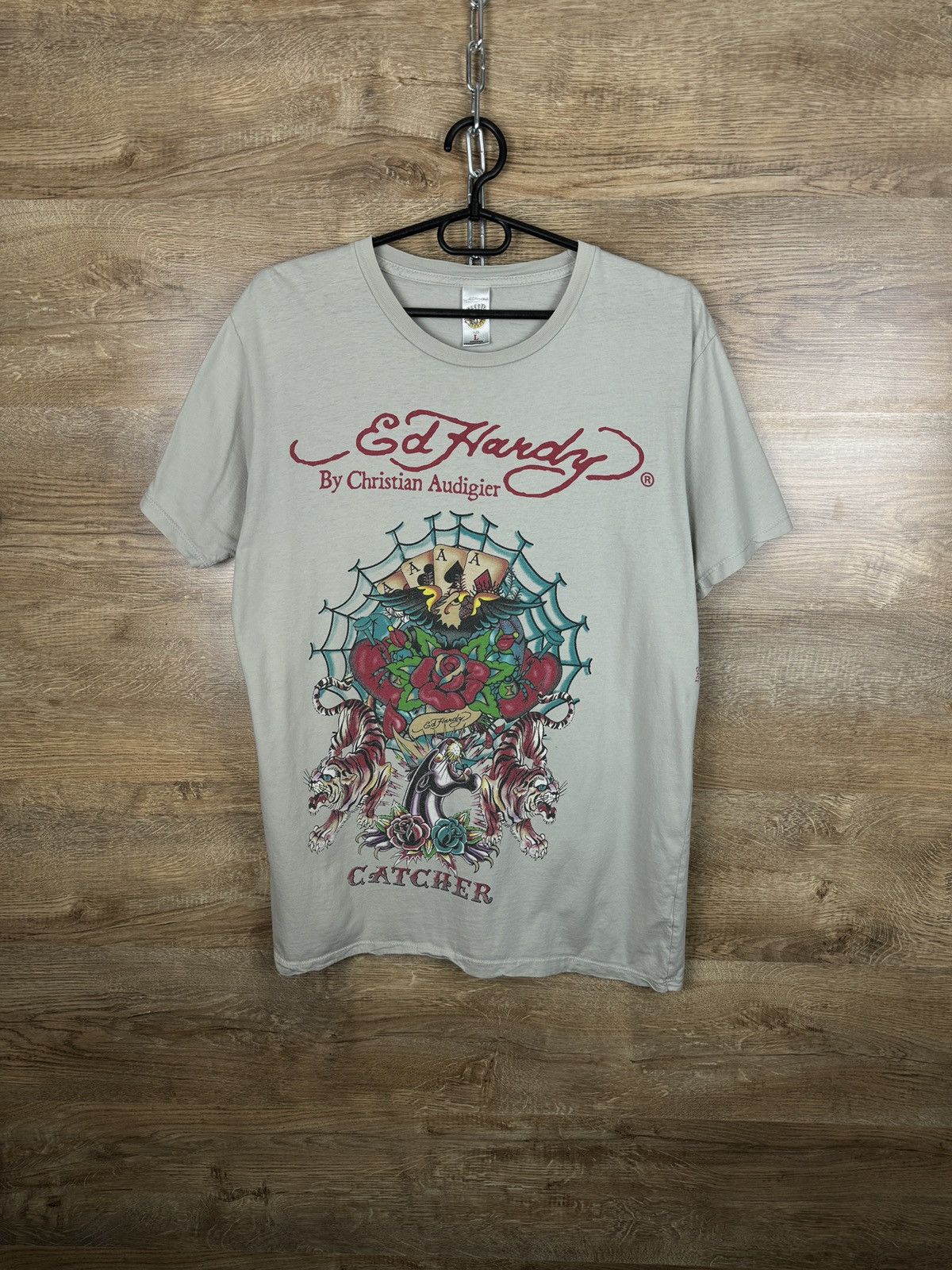 Christian Audigier × Ed Hardy × Vintage Mens Vintage Ed Hardy by Christian Audigier T-shirt tee rare Size US L / EU 52-54 / 3 - 1 Thumbnail