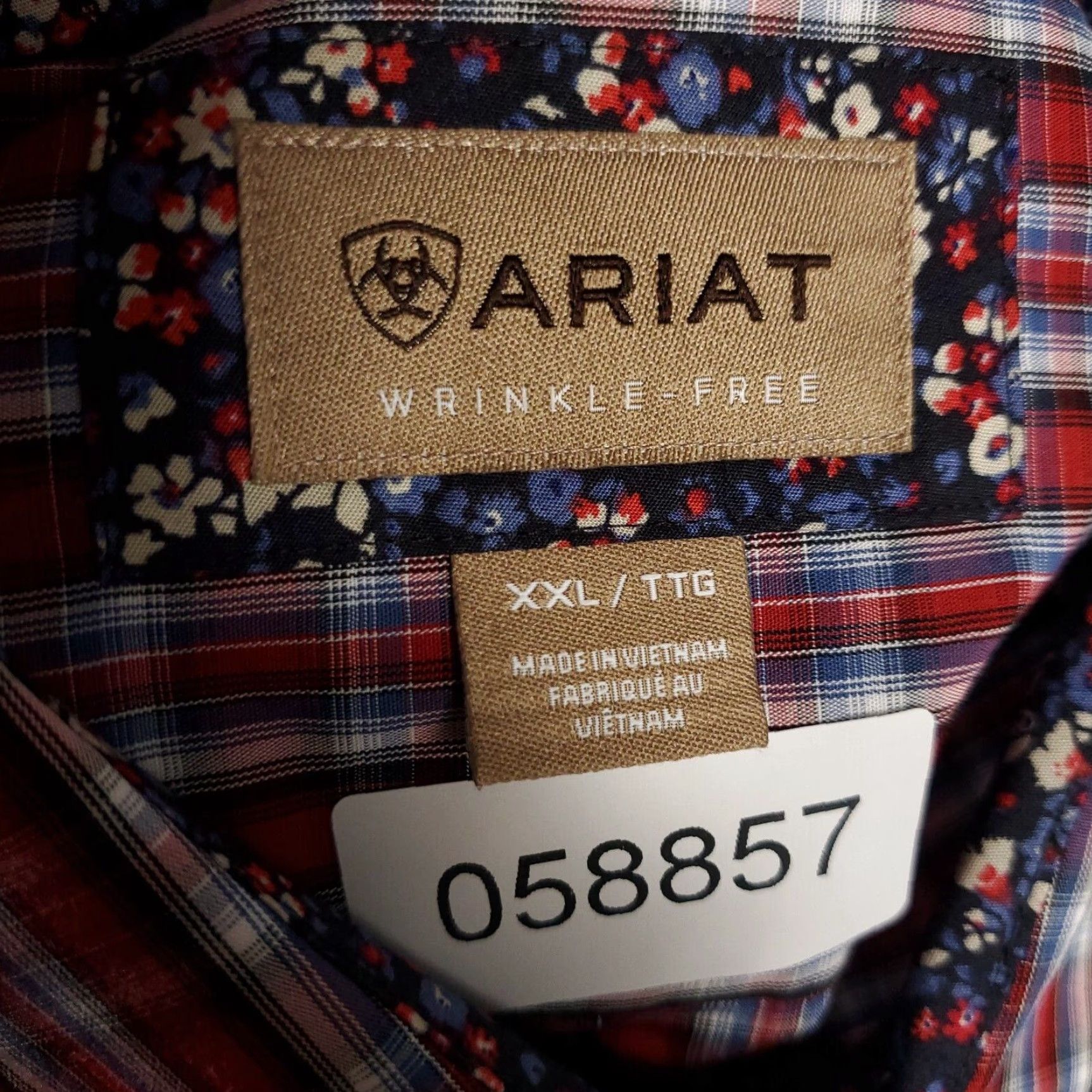 Ariat Ariat Shirt Mens 2XL Red Plaid Button-Up Long Sleeve Casual Size US XXL / EU 58 / 5 - 7 Thumbnail