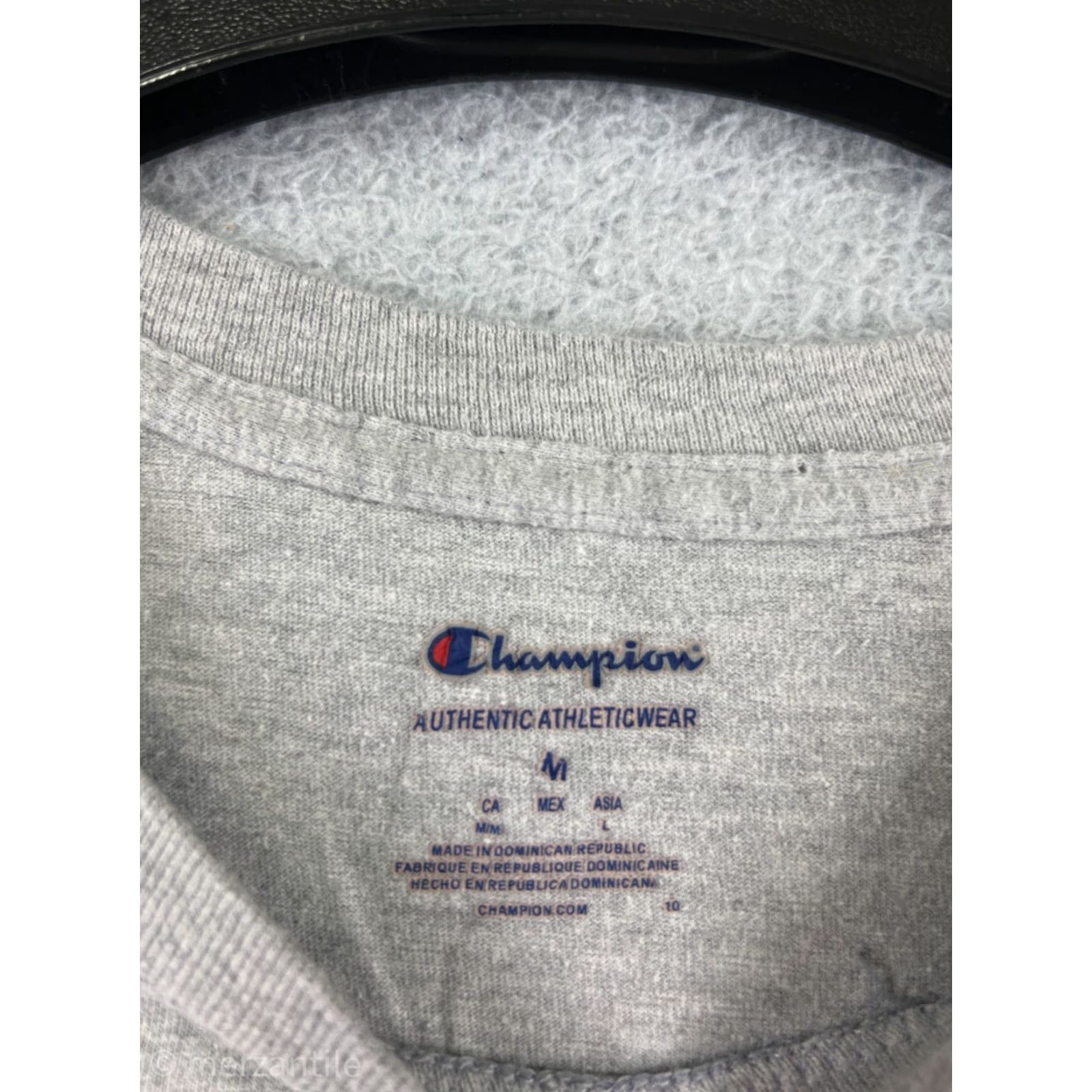 Champion Champion Shirt Men Medium Gray Short Sleeve Crew Neck Cotton Blend Logo Sports Mens Size US M / EU 48-50 / 2 - 4 Thumbnail