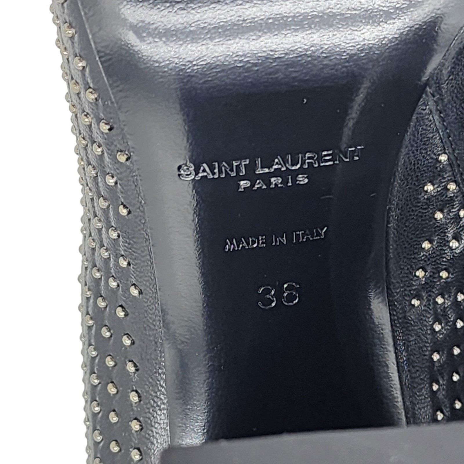 Saint Laurent Paris Women's Leather Studded Boots 592593 EU 36 US 5.5 New $2250 Size US 6 / IT 36 - 8 Thumbnail