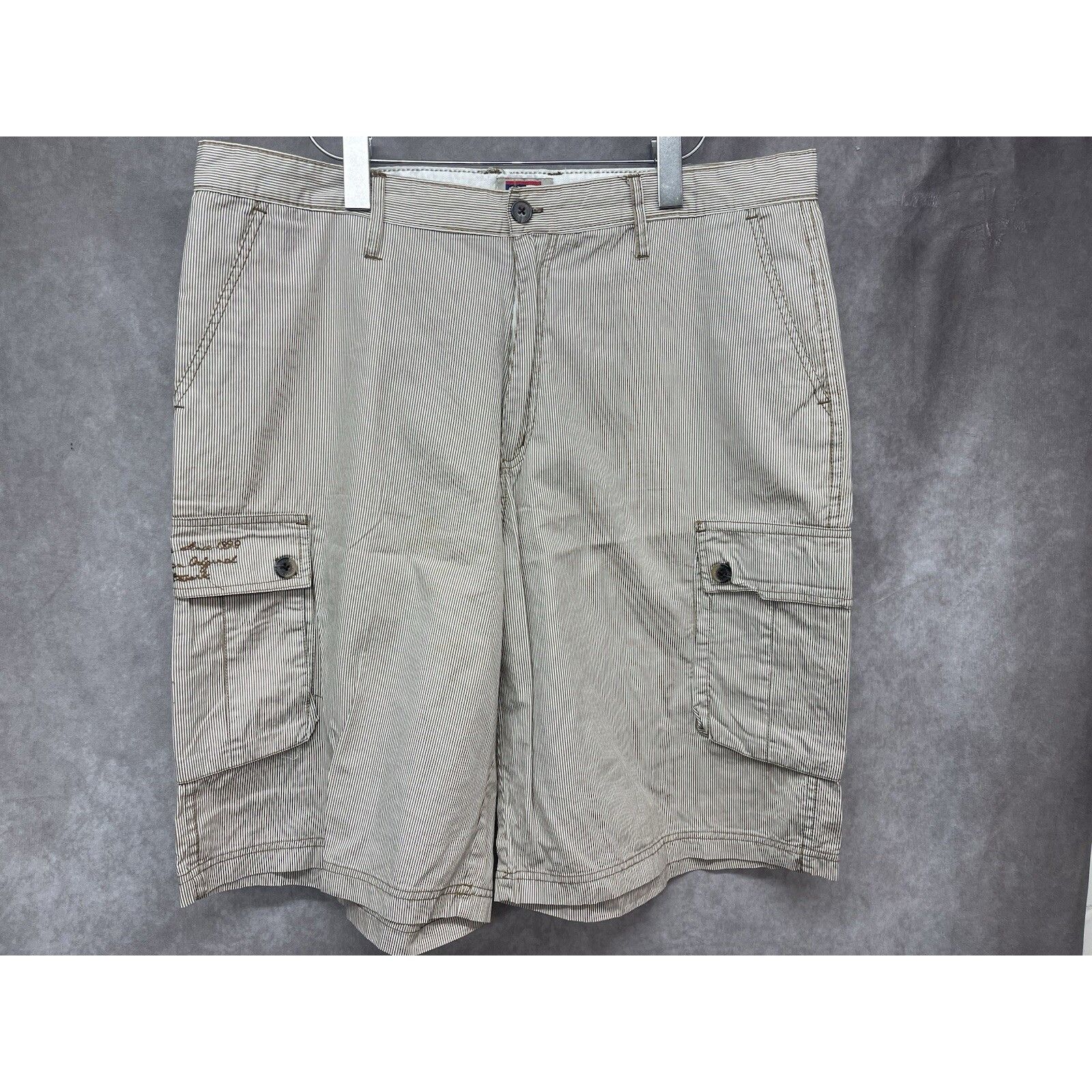 Phat Farm Y2K Vintage Phat Farm Shorts Mens 38 Striped Cargo Loose Bag Size US 38 / EU 54 - 2 Thumbnail