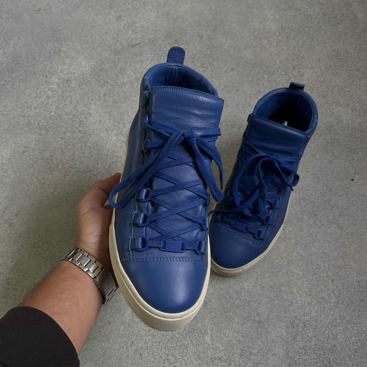 Balenciaga Balenciaga Arena Navy Blue Leather 14 High Tops Lace Up Size US 9 / EU 42 - 2 Thumbnail