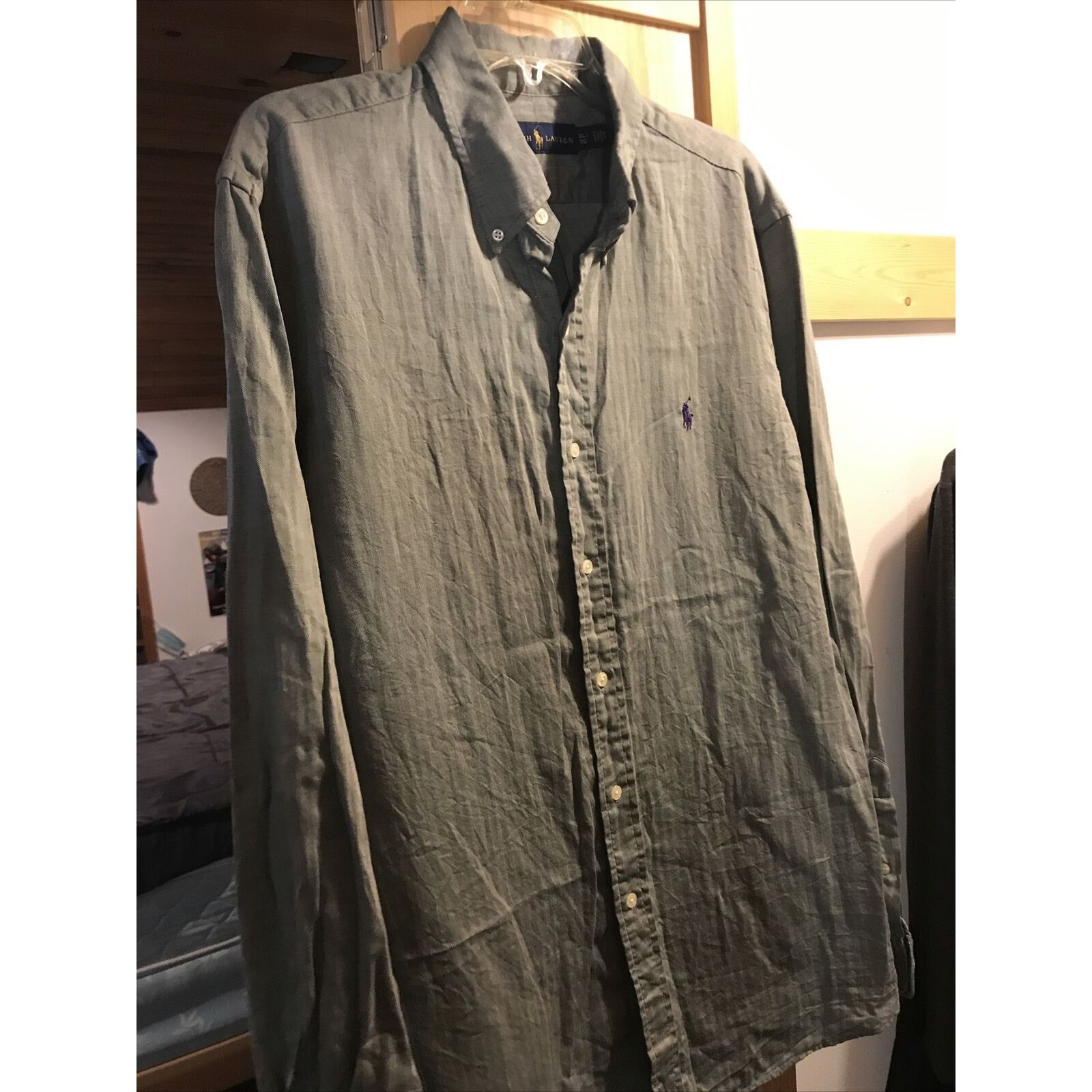 Ralph Lauren Ralph Lauren Men’s XL Light Green LS Button Up Cotton Shirt Size US XL / EU 56 / 4 - 7 Thumbnail