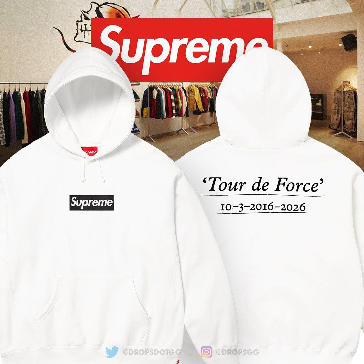 Supreme Supreme Paris box logo hooded sweatshirt Size US M / EU 48-50 / 2 - 4 Thumbnail