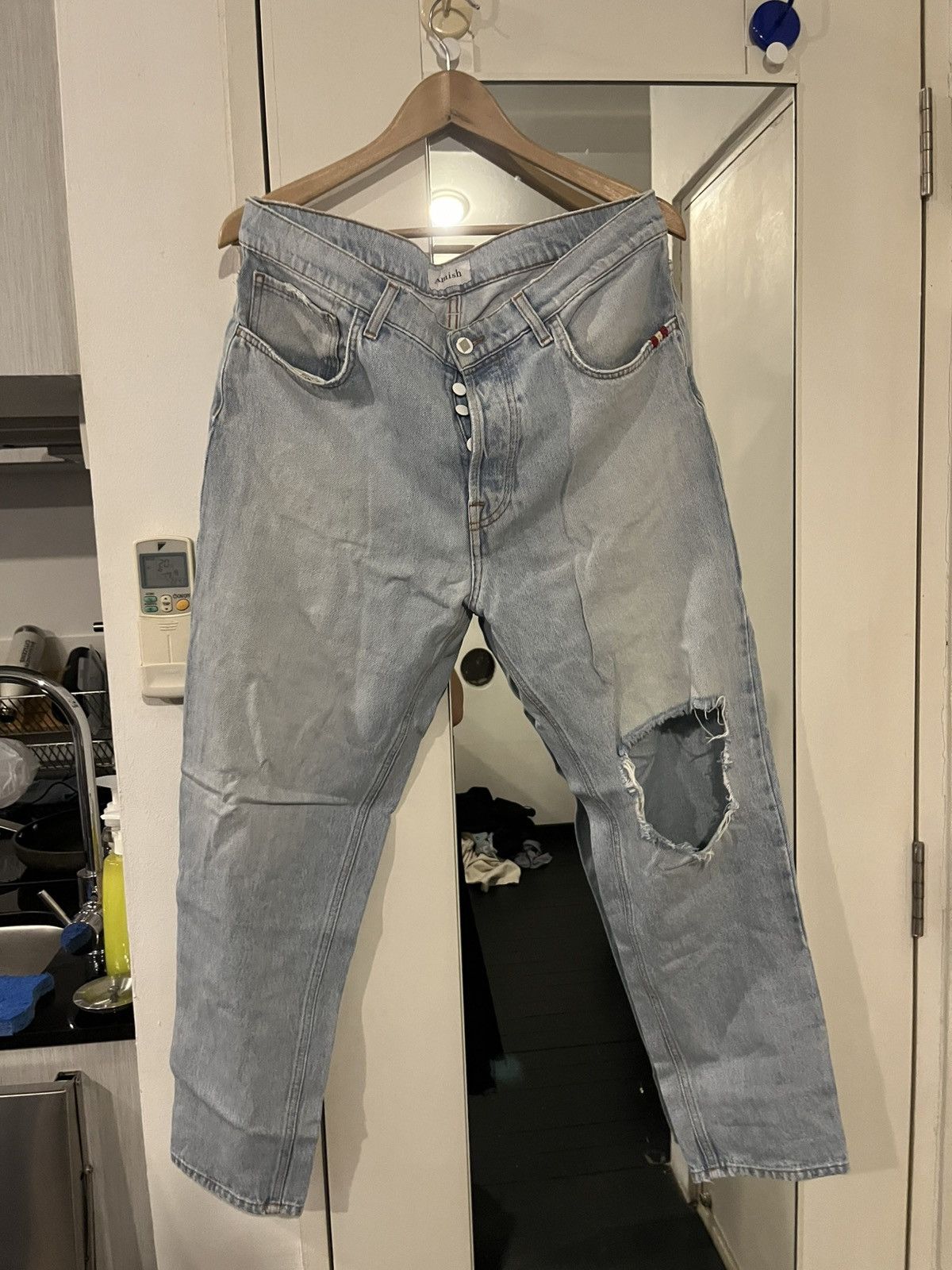 Other AMISH Men's Blue Ripped Jeremiah Denim Jeans Size US 33 - 1 Thumbnail
