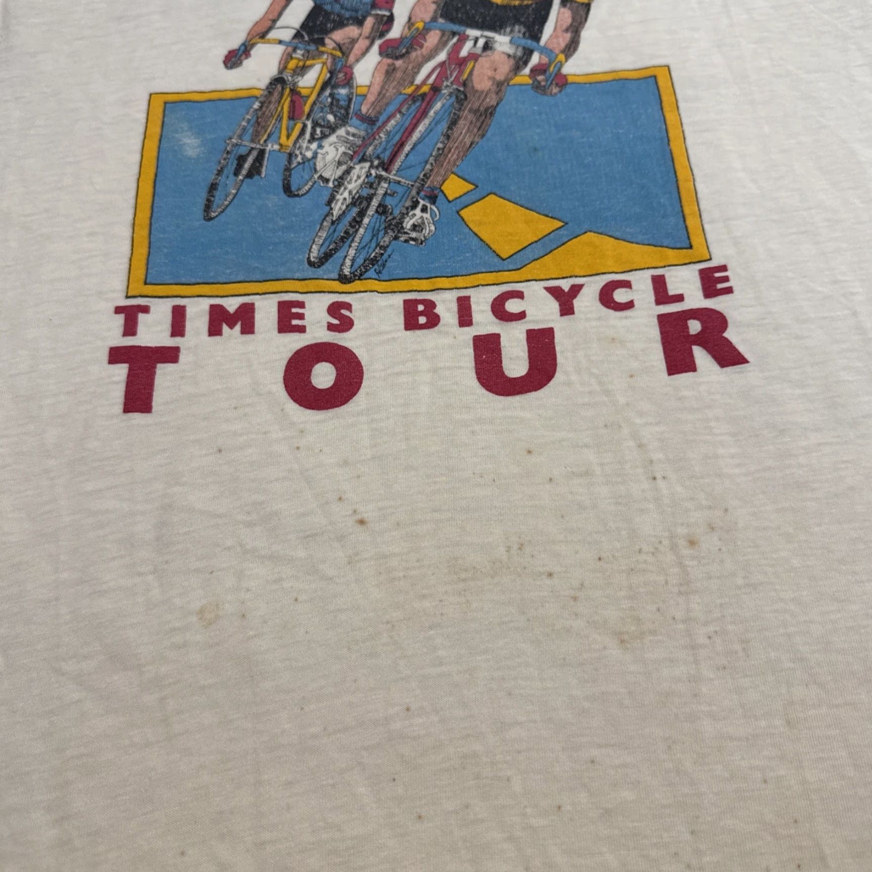 Vintage VINTAGE 1987 Tampa Bay Times Bicycle Tour Race Tank Top T-shirt Large 80s White Mens Tshirt Size US L / EU 52-54 / 3 - 5 Thumbnail