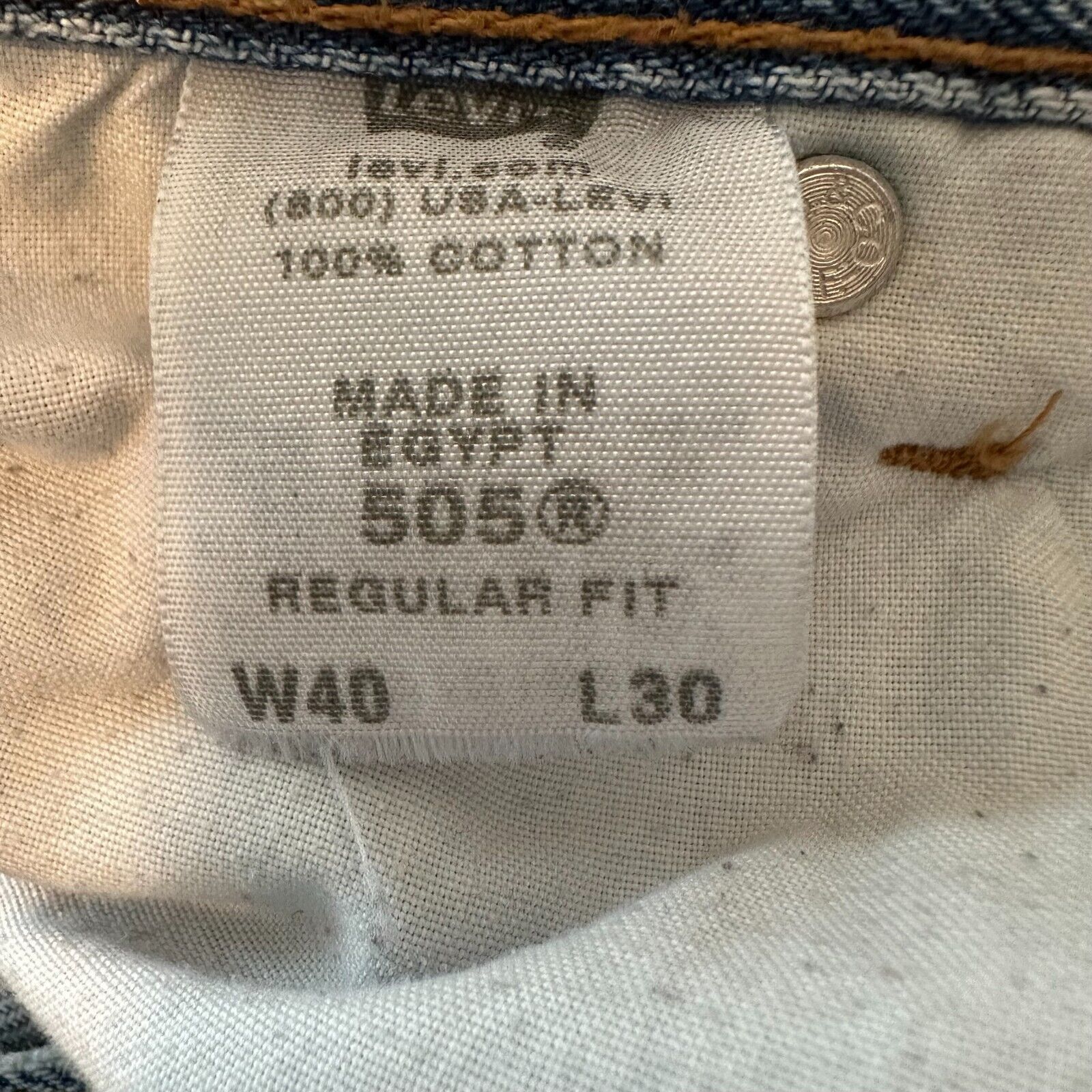 Levi's LEVIS 505, 40x30 Regular fit, Blue Light fade 90s, VINTAGE Size US 40 / EU 56 - 4 Thumbnail