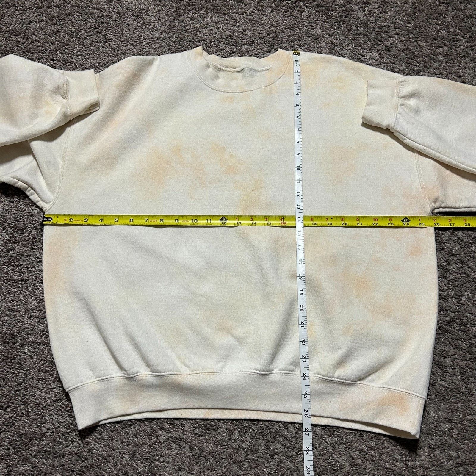 Vintage Vintage Thrashed Crewneck Sweatshirt Plain White 90s y2k Size US L / EU 52-54 / 3 - 6 Thumbnail