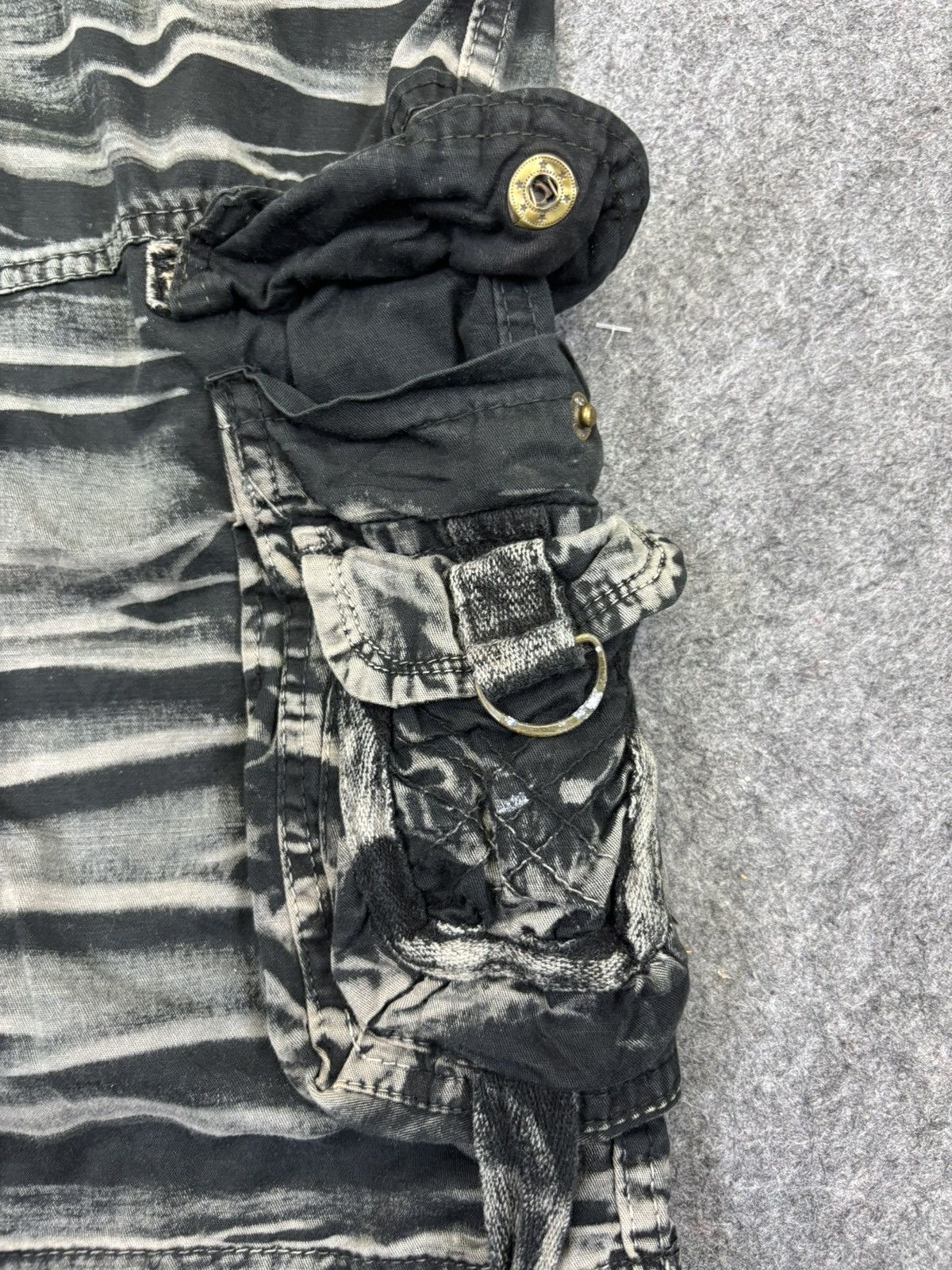 Japanese Brand MYMSTORM Chaos Fades Short Cargo Pant K29 Size US 32 / EU 48 - 5 Thumbnail