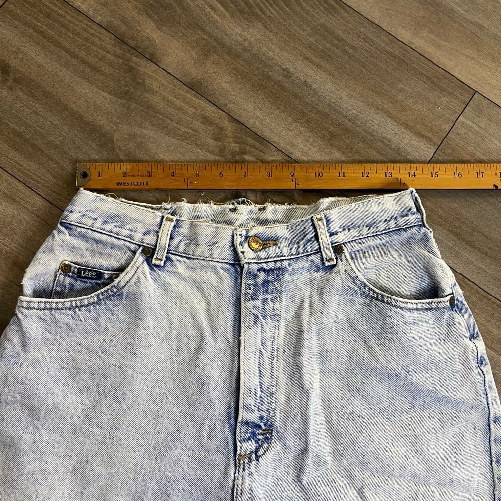 Lee Vintage Lee Light Wash Denim Jeans Women 14 Size 31" - 3 Thumbnail