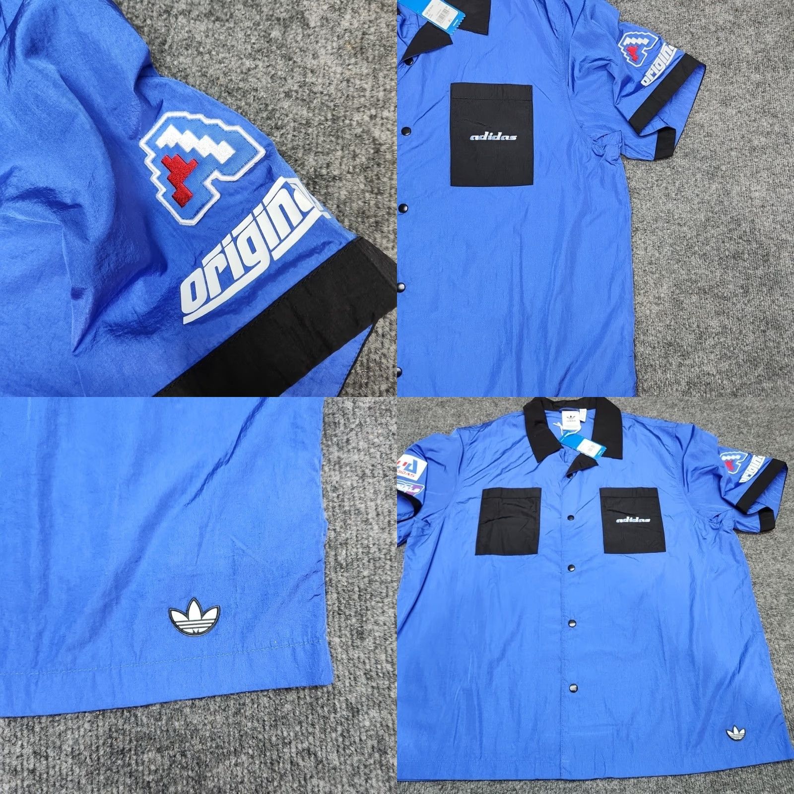 Adidas Adidas Originals Bowling Shirt Men XL Blue Black XTGP Snap Button NWT Size US XL / EU 56 / 4 - 8 Thumbnail