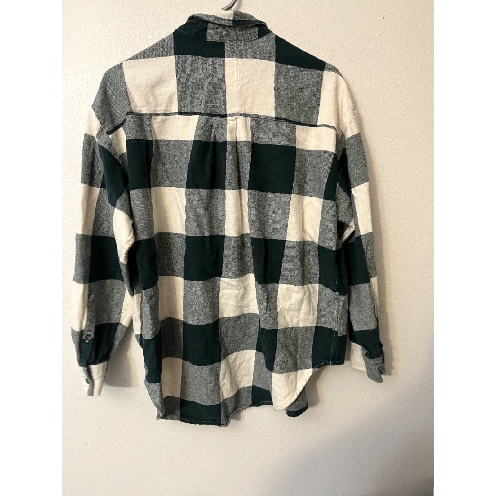 Vintage Aerie Women Shirt Small Green Gray Tint Buffalo Check Plaid Flannel Thick Casual Size S / US 4 / IT 40 - 3 Thumbnail