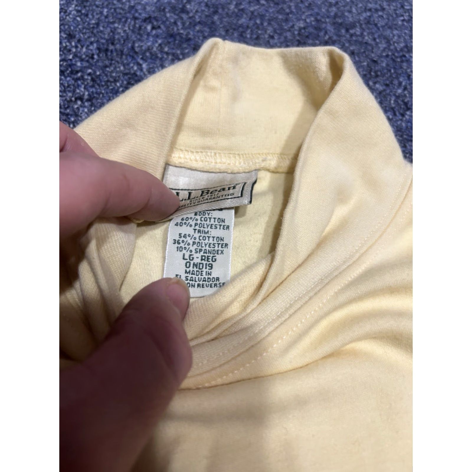 Vintage VINTAGE LL Bean Mock Neck Long Sleeve T-Shirt Women's USA Yellow L Size L / US 10 / IT 46 - 2 Thumbnail