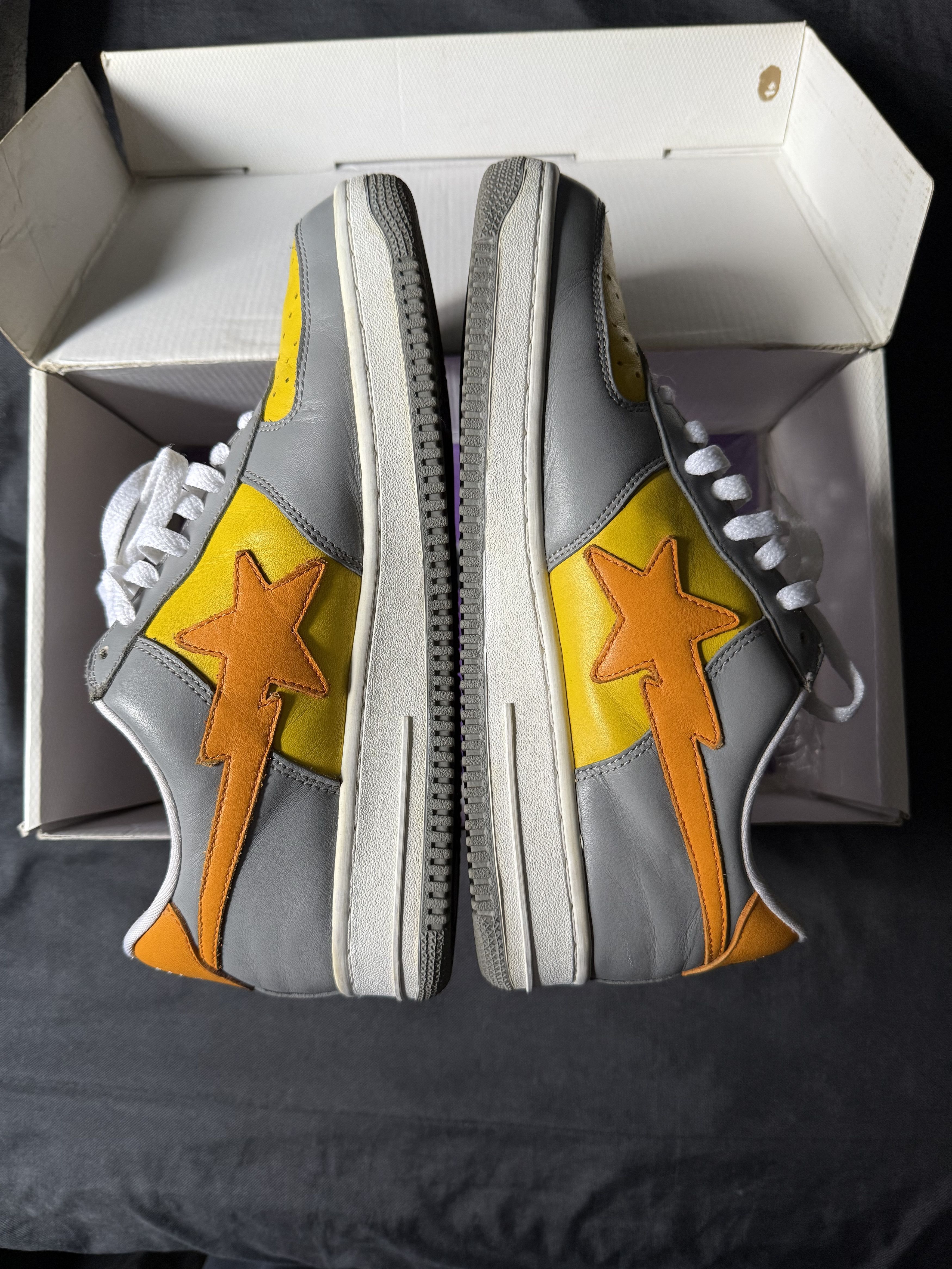 Bape Bapesta grey, yellow and orange sta Size US 11 / EU 44 - 3 Thumbnail