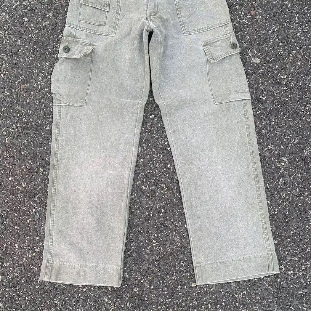 Japanese Brand VINTAGE CAPITAN TROUSERS DUCK CANVAS UTILITY FADED CARGO W27 Size US 27 - 3 Thumbnail
