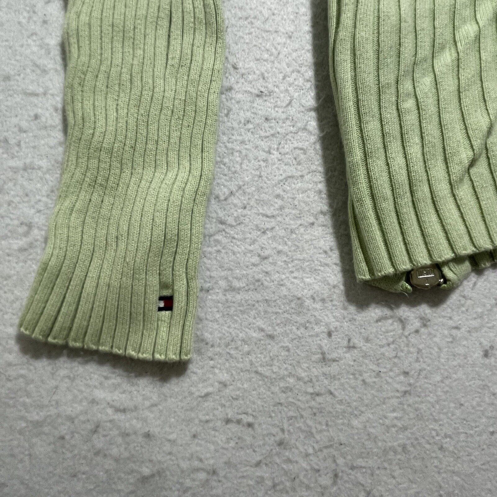Tommy Hilfiger Tommy Hilfiger V-Neck Pullover Green Sweater Zipper Side Size L / US 10 / IT 46 - 11 Thumbnail