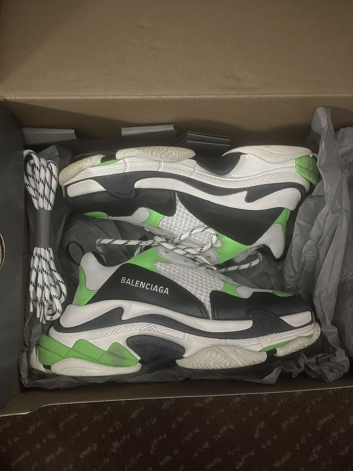 Balenciaga Balenciaga Triple S Green/ Black Size US 6 / EU 39 - 6 Thumbnail