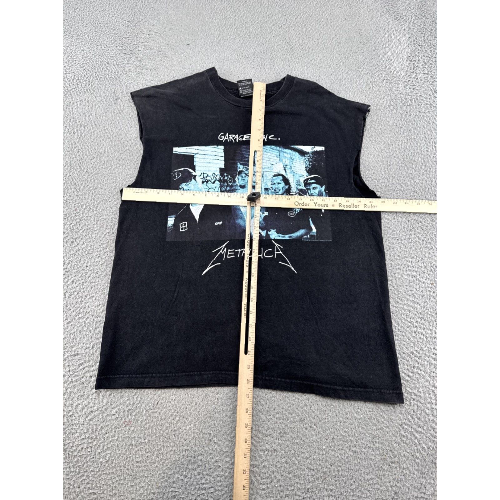 Garage VINTAGE Metallica Shirt Mens L Black Cotton Logo Double-Sided Crew Neck Band T-Shirt 1998 Size US L / EU 52-54 / 3 - 6 Thumbnail