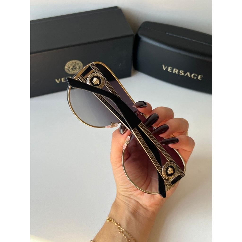 Versace NEW Versace VE2166 Gold Mask Shield Sunglasses Size ONE SIZE - 8 Thumbnail