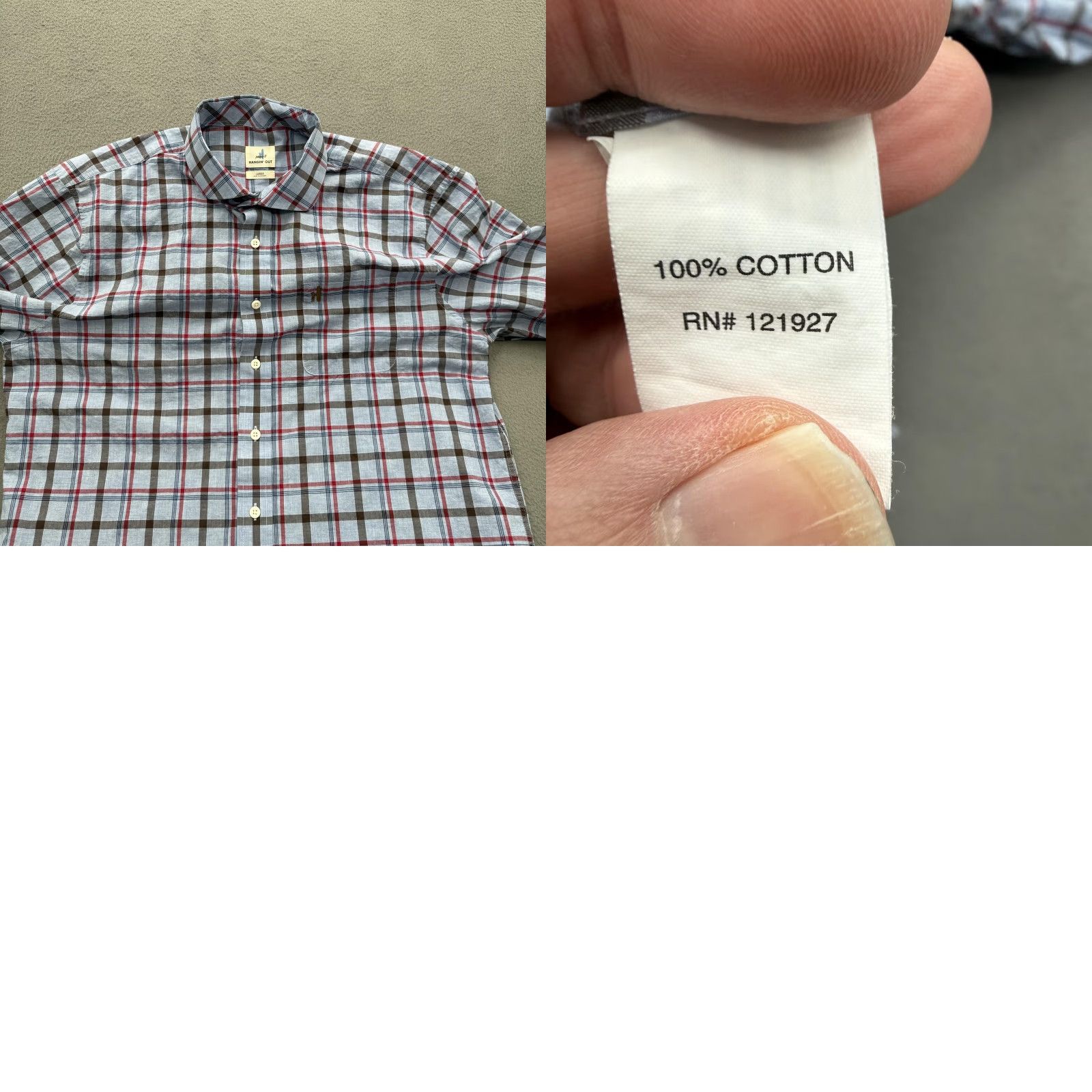 johnnie-O johnnie-O Hangin Out Shirt Mens Large Blue Plaid Long Sleeve Cotton Button Up Size US L / EU 52-54 / 3 - 8 Thumbnail