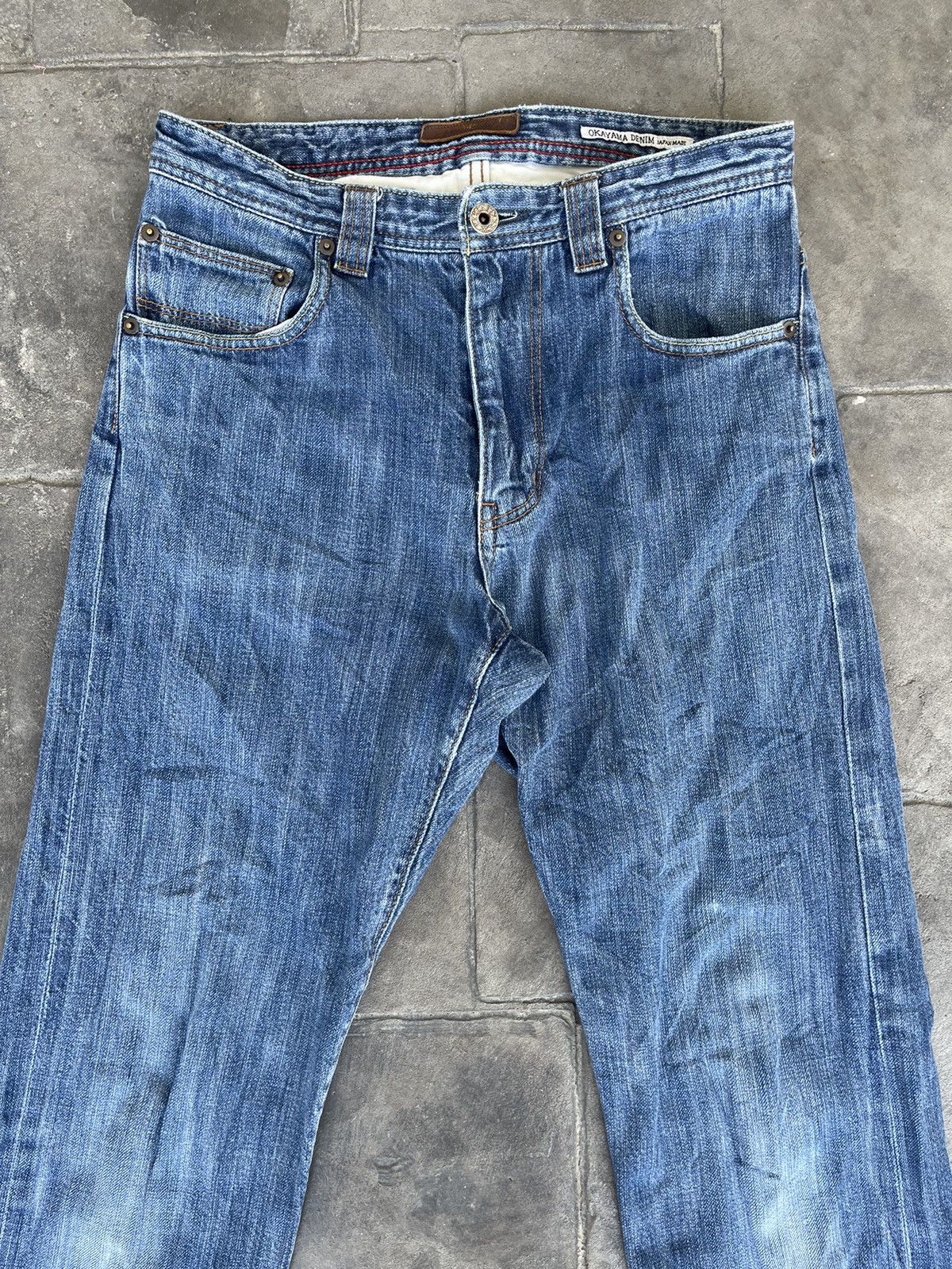 Japanese Brand JAPAN MADE Grand Global Okayama Denim Selvedge Buckle Back Size US 29 - 4 Thumbnail