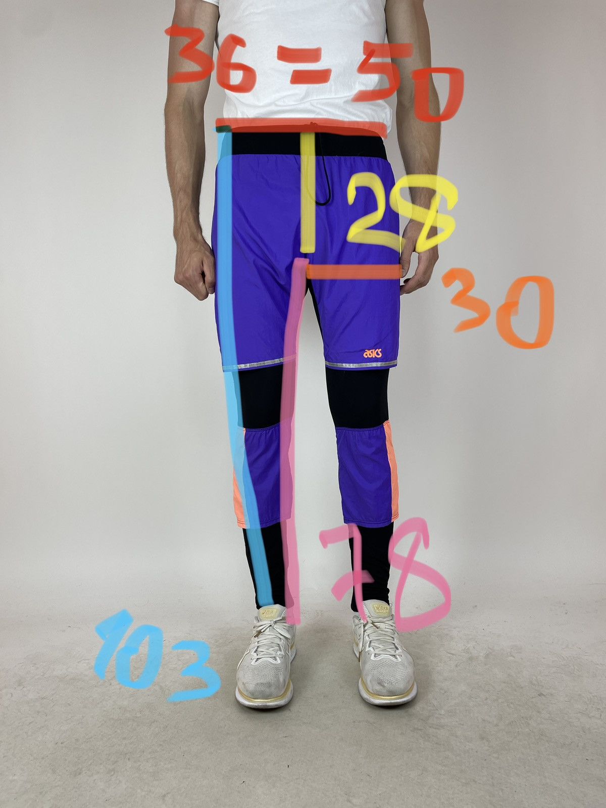 Asics asics track pants retro warm leggings size XL Size US 33 - 11 Thumbnail