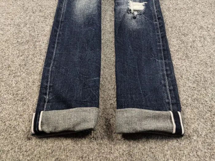 Japanese Brand Vintage 90's Retro Japanese Selvedge Distressed Denim Jeans Size US 31 - 5 Thumbnail
