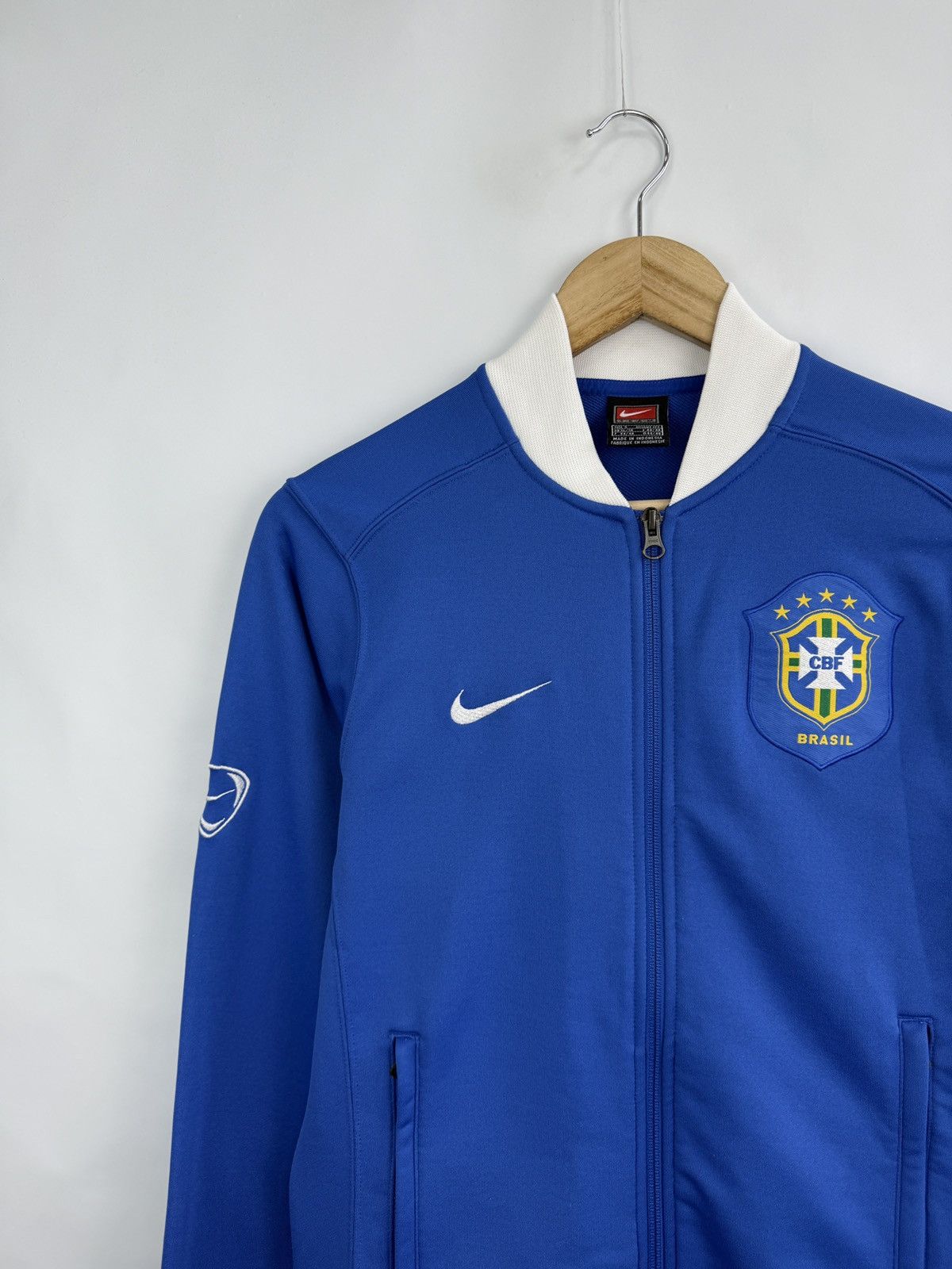 Nike 🇧🇷 Vintage 90s Nike Brazil Zip Hoodie Soccer Blokecore Y2K Size US S / EU 44-46 / 1 - 3 Thumbnail