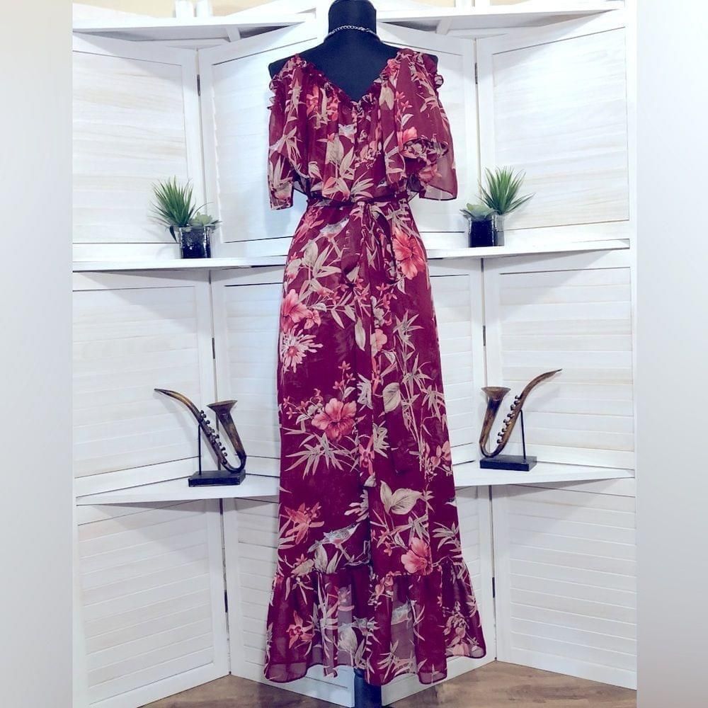 MISA Los Angeles NWT Misa Los Angeles Talya in red floral summer dress Sz XS Size XS / US 0-2 / IT 36-38 - 3 Thumbnail