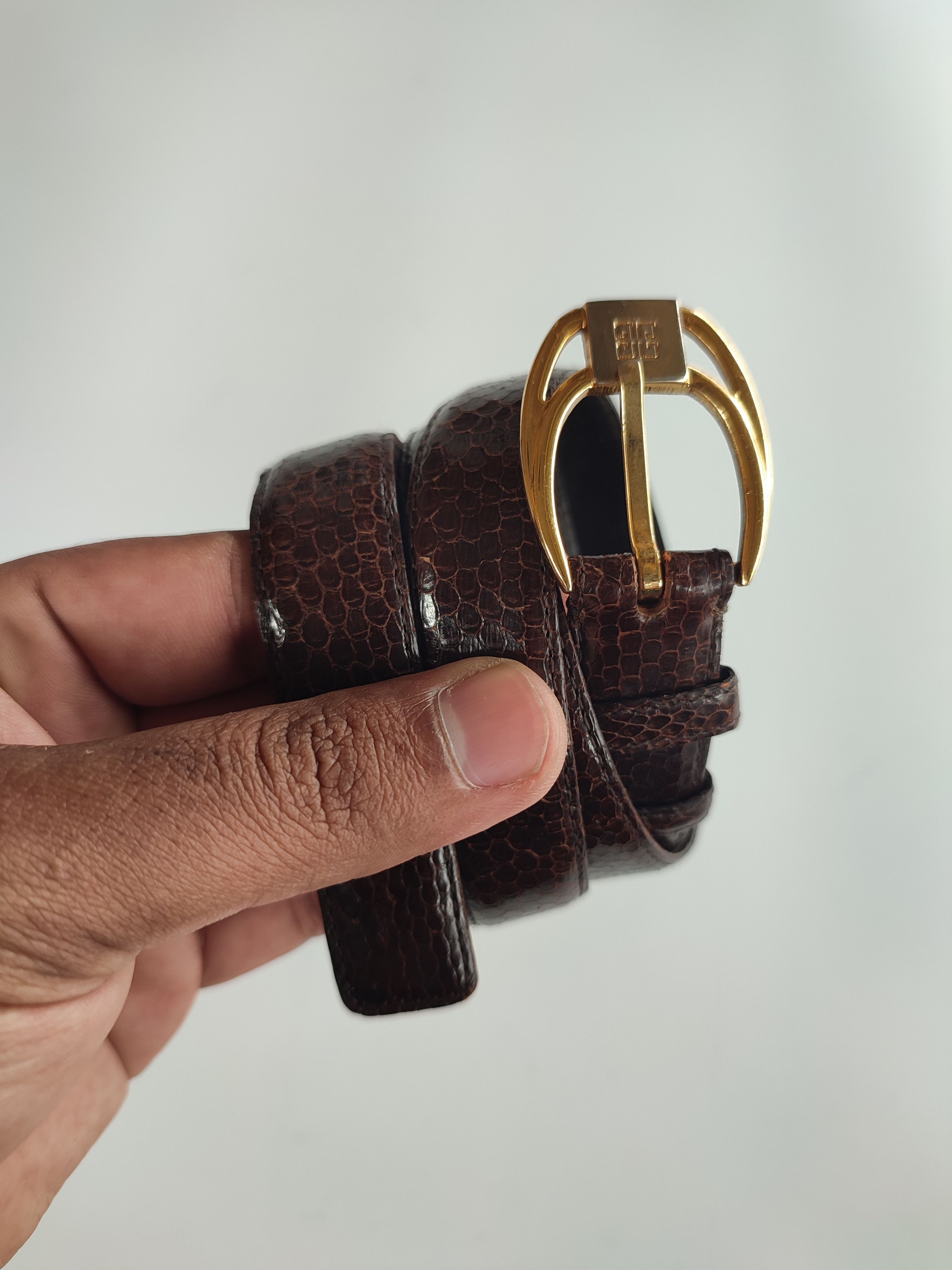 Givenchy Givenchy Brown Leather Belt Size ONE SIZE - 1 Thumbnail