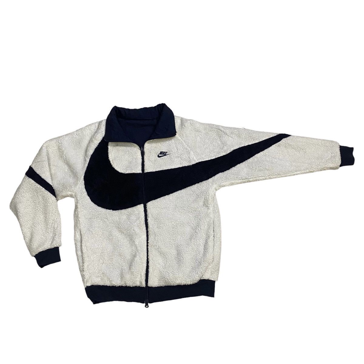 Nike Big Swoosh Reversible Boa Fleece Jacket | Grailed