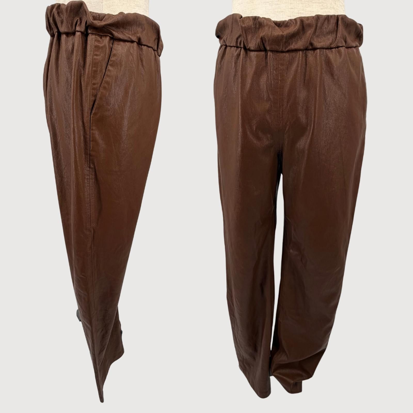 Other Anine Bing Colton Leather Look Track Pants M Size 26" / US 2 / IT 38 - 3 Thumbnail