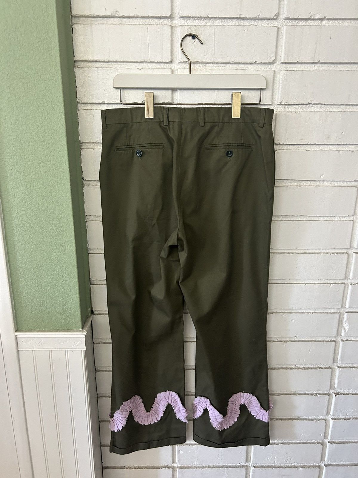 Sky High Farm Workwear Sky High Farm Workwear Worm Ruffle Trousers (sz L) Size US 34 / EU 50 - 2 Thumbnail