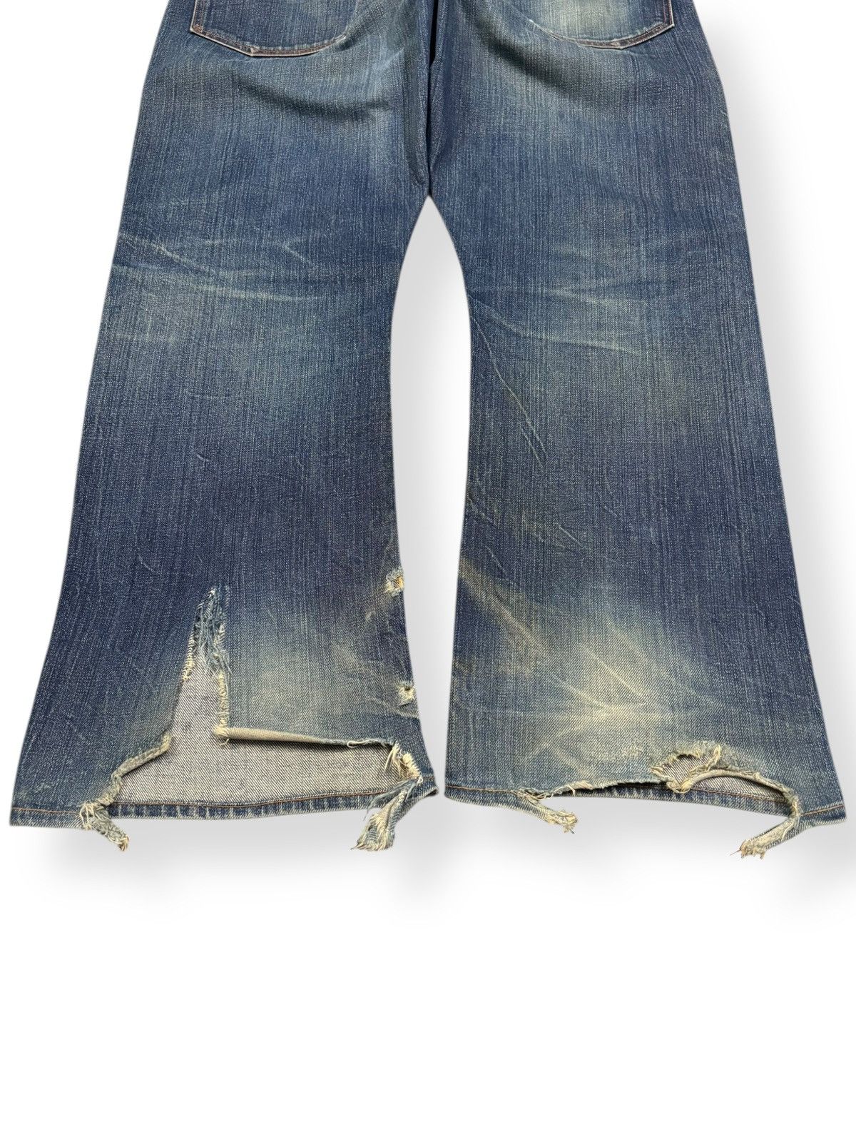 Earnest Sewn Vintage 2000s Earnest Sewn Half Selvedge Distressed Jeans Size US 35 - 14 Thumbnail
