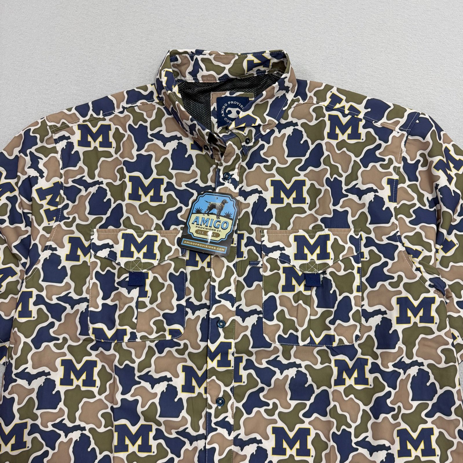 Vintage Amigo Provisions Michigan Wolverines Camo Shirt Men's XL NEW Size US XL / EU 56 / 4 - 2 Thumbnail