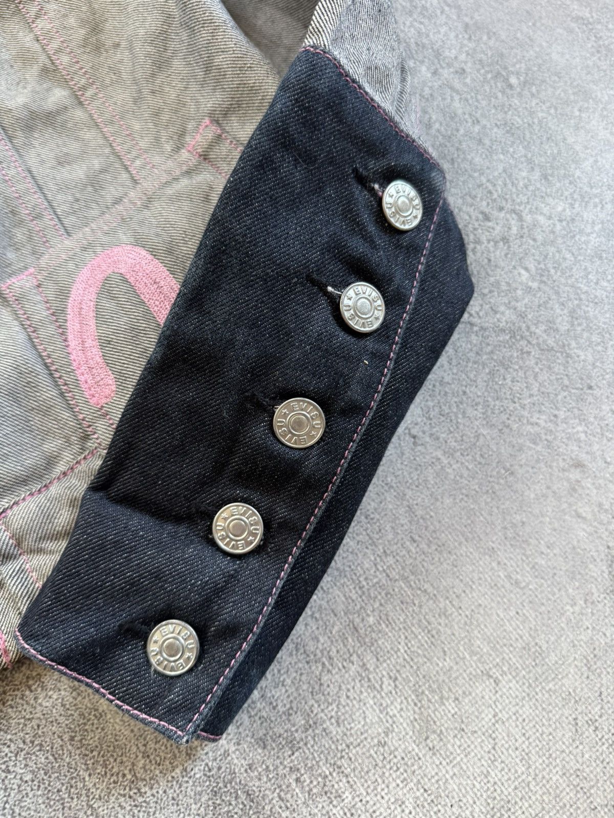 Evisu Evisu L japanese 🇯🇵 brand denim jacket button up vintage 90s Size L / US 10 / IT 46 - 8 Thumbnail