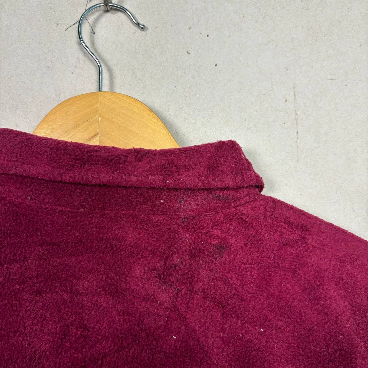 Polo Ralph Lauren Vintage Polo Ralph Lauren Burgundy Red Zip Up Fleece Jacket Size US L / EU 52-54 / 3 - 7 Thumbnail