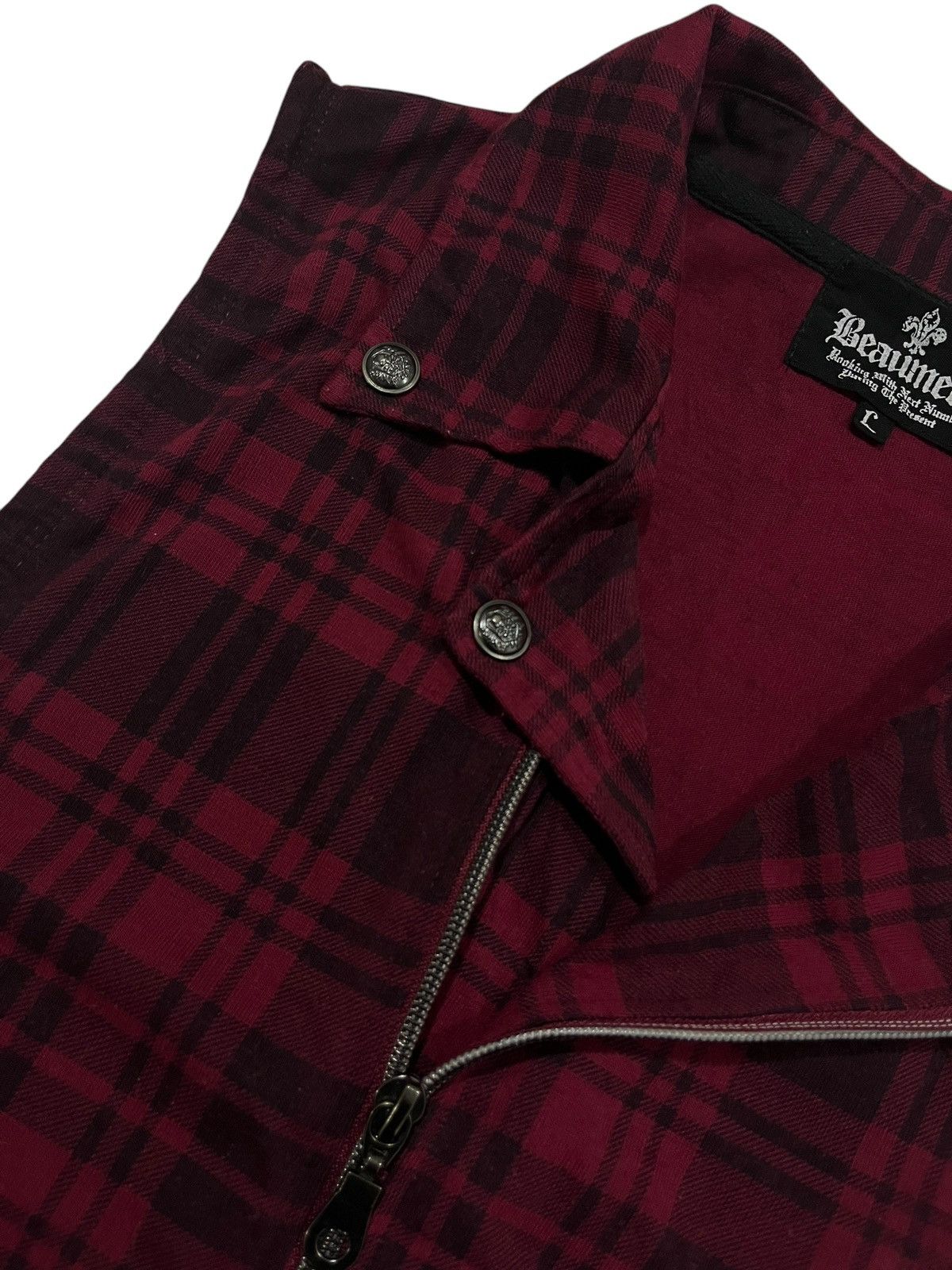 If Six Was Nine 🇯🇵 BEAUMERE PUNK GOTHIC DOUBLE COLLAR VEST Size US L / EU 52-54 / 3 - 6 Thumbnail