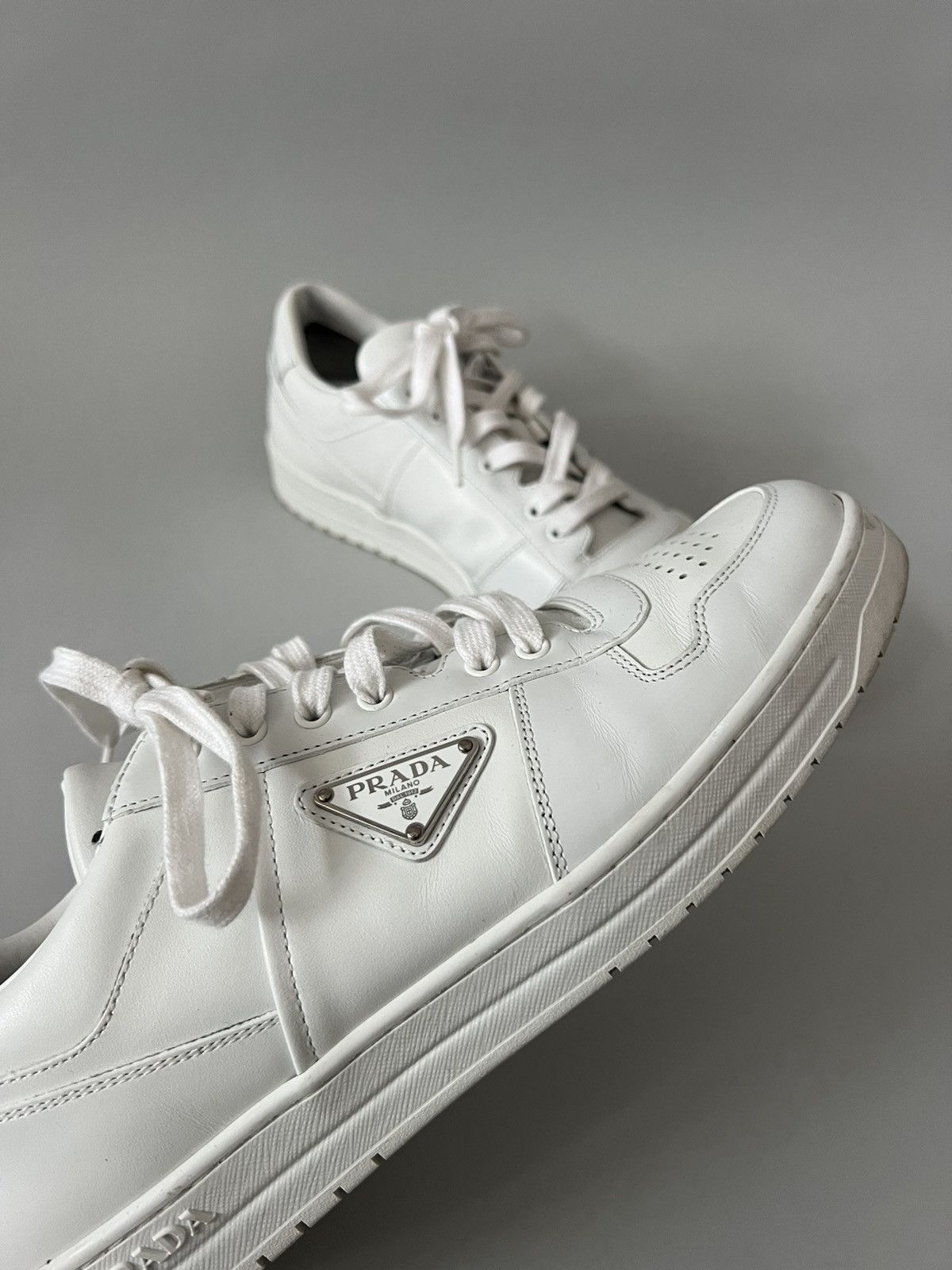 Prada Prada Downtown Leather Sneakers Size US 10 / EU 43 - 4 Thumbnail
