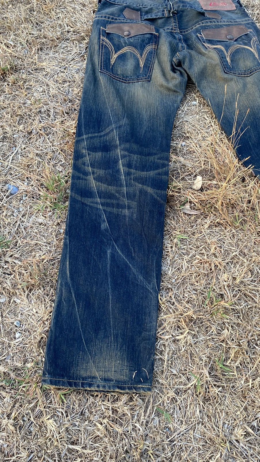 Edwin Edwin Blue Trip Buckle Jeans Very Nice Design Size US 33 - 8 Thumbnail