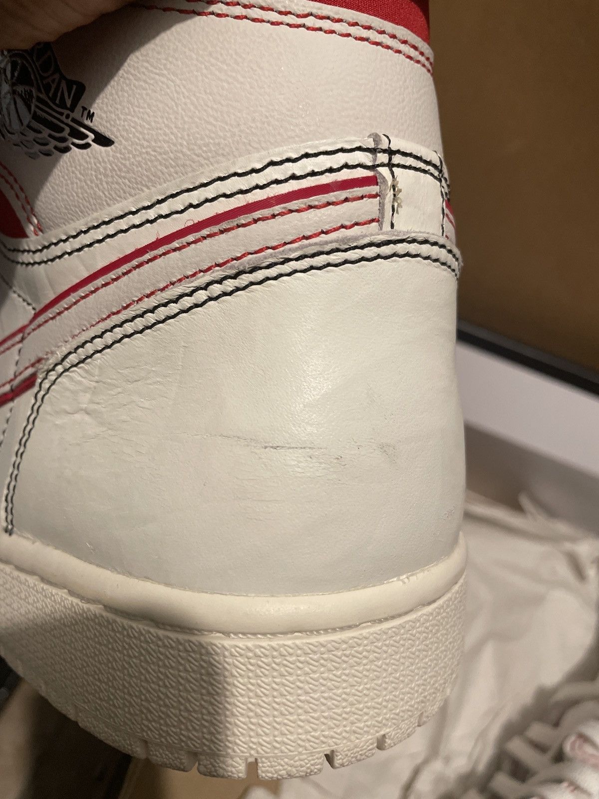 Jordan Brand AIR JORDAN 1 RETRO HIGH OG/ PHANTOM GYM RED Size US 10.5 / EU 43-44 - 9 Thumbnail