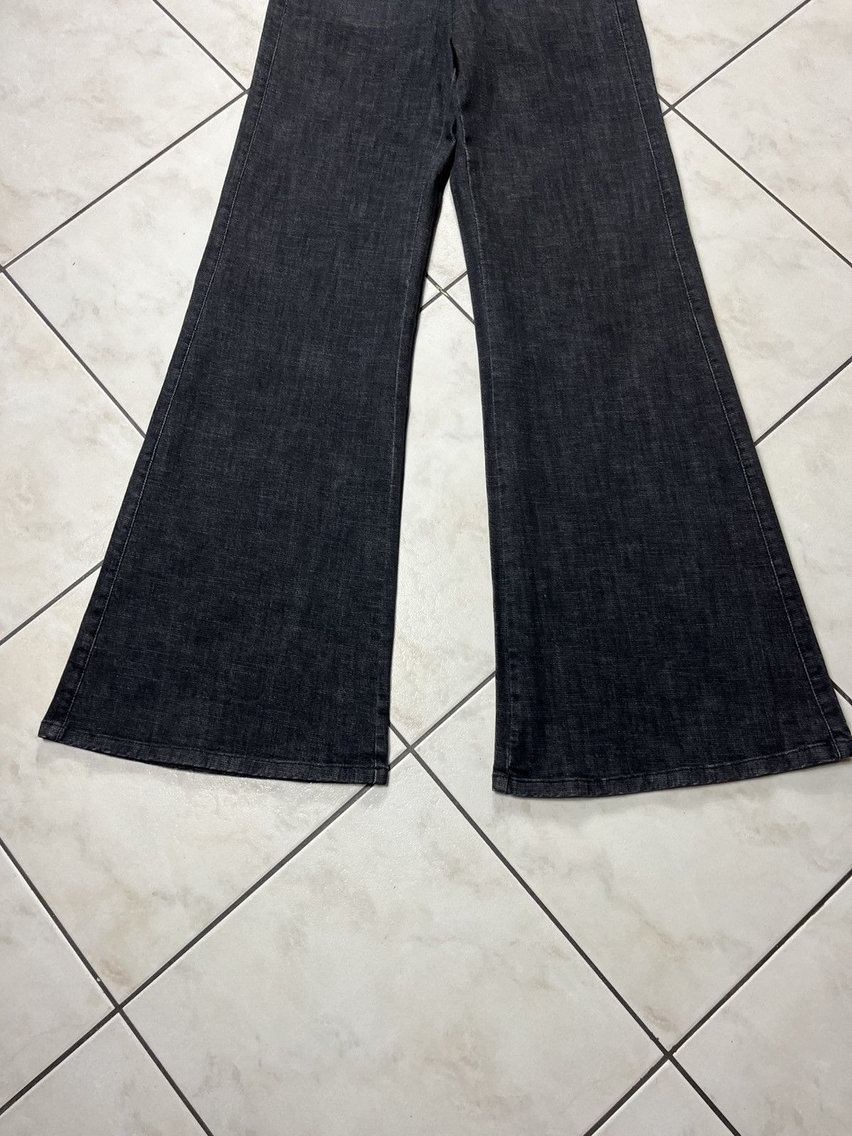 DOROTHEE SCHUMACHER × Designer Dorothee Schumacher flared dark goth denim jeans pants baggy Size 26" / US 2 / IT 38 - 5 Thumbnail