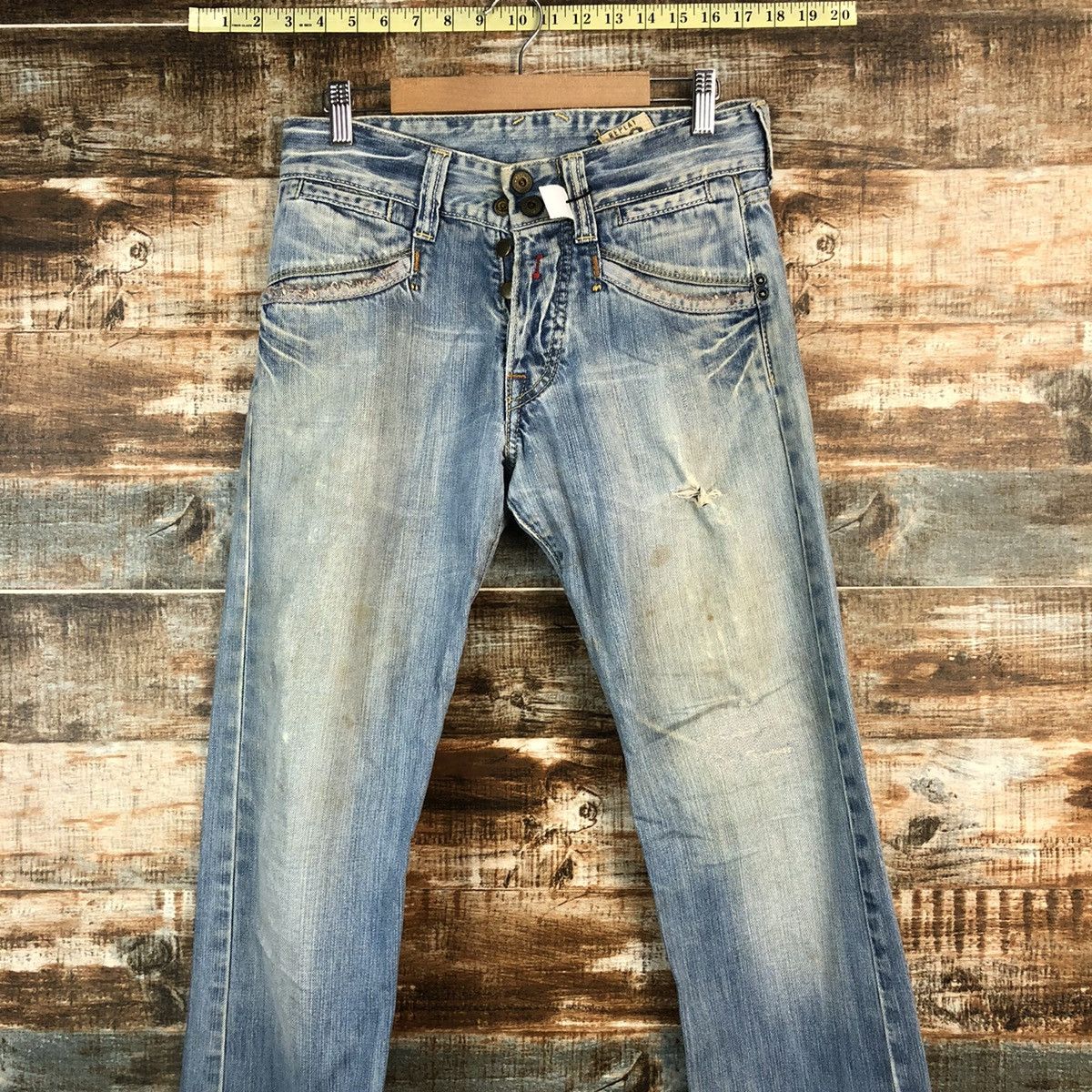 Replay Replay Blue Distressed Denim Pants #A2392 Size US 28 / EU 44 - 2 Thumbnail