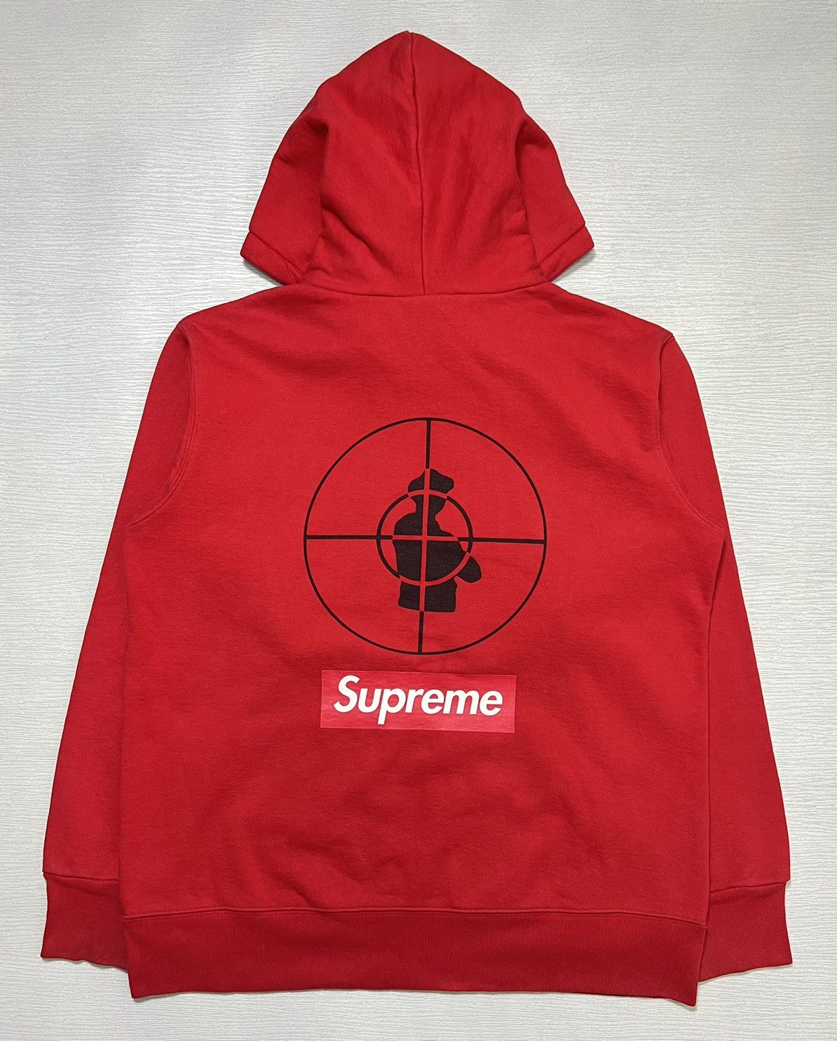 image of Public Enemy - F/w 06’ - Full Zip Hoodie in Red, Men's (Size XL)