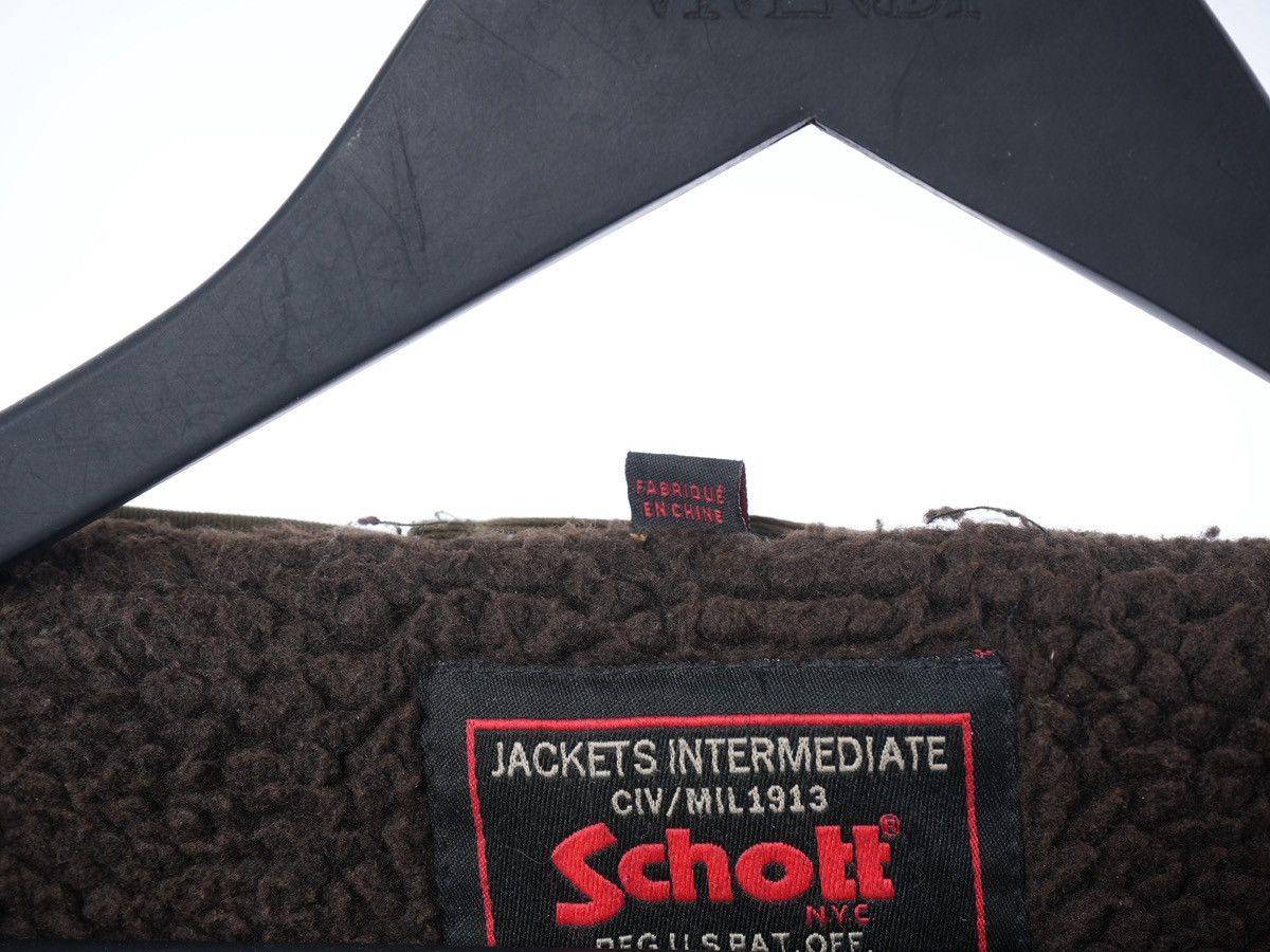 Schott Vtg Schott Heavy Zip Front Military Style Sweater Jacket Size US XL / EU 56 / 4 - 6 Thumbnail