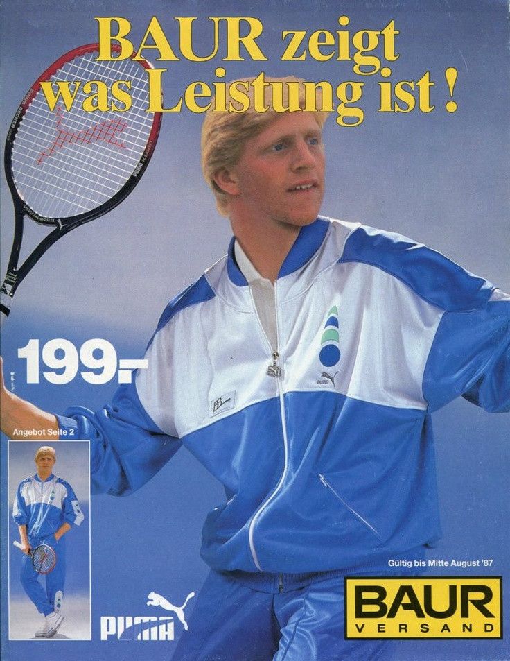 Puma Vintage Puma 1980s Borris Becker tracktop rare Size US M / EU 48-50 / 2 - 7 Thumbnail