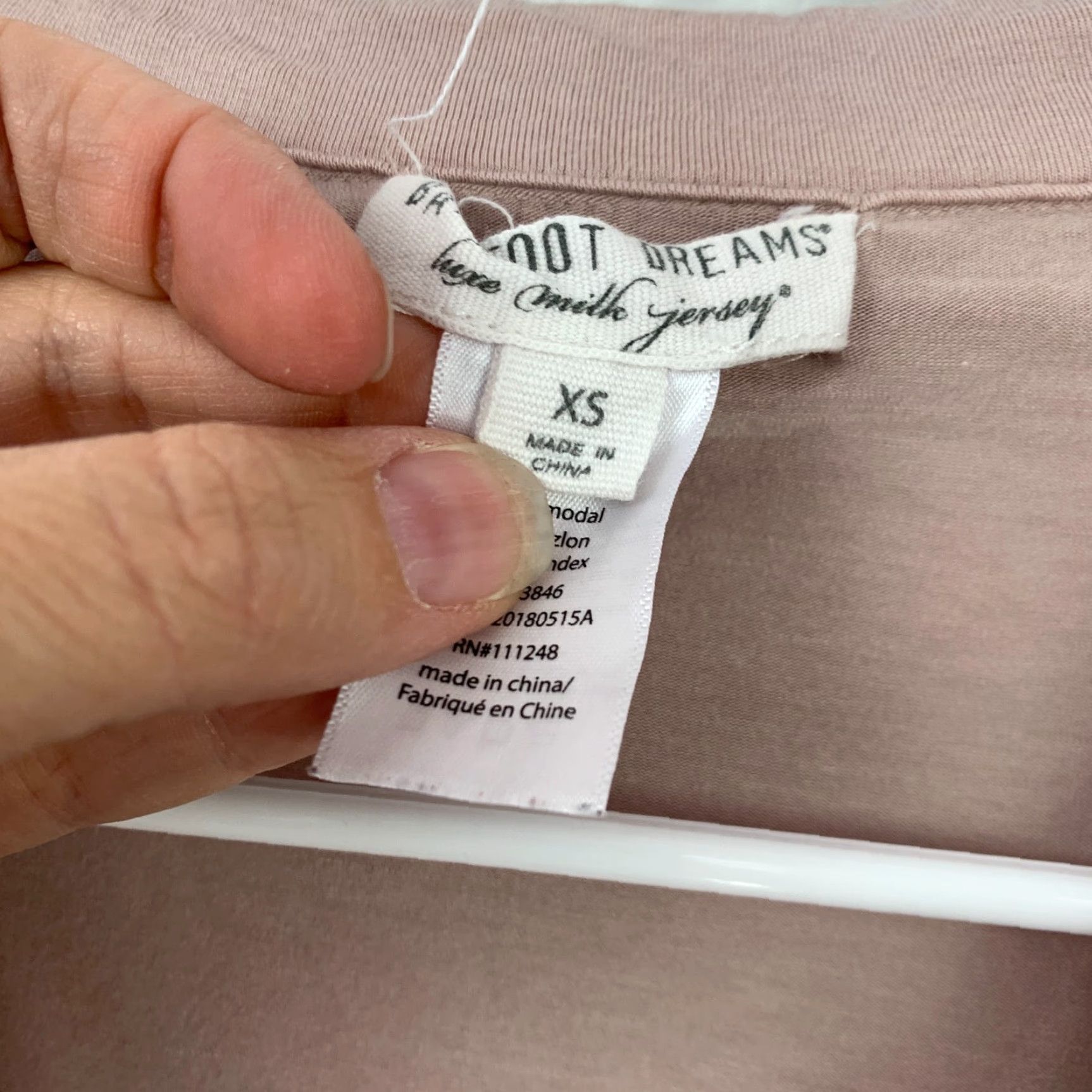 Vintage Barefoot Dreams Luxe Milk Jersey Pajama Set XS Shirt Pants Pink Long Sleeve V-Neck Button 90s Womens Size XS / US 0-2 / IT 36-38 - 3 Thumbnail