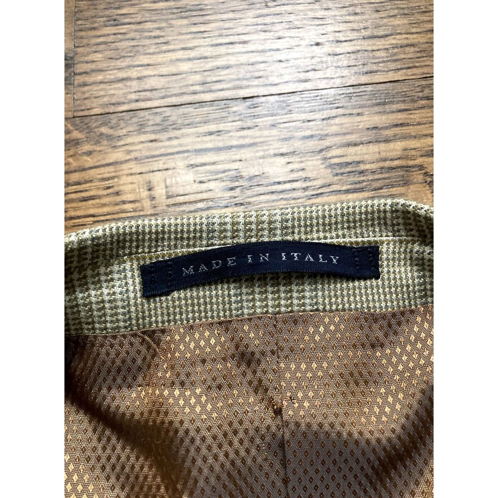 Luigi Bianchi Luigi Bianchi Mantova Blazer Mens 40R Bamboo Notch Lapel Plaid Beige Italy Jacket Coat Regular Button Two-Button Size 40R - 5 Thumbnail