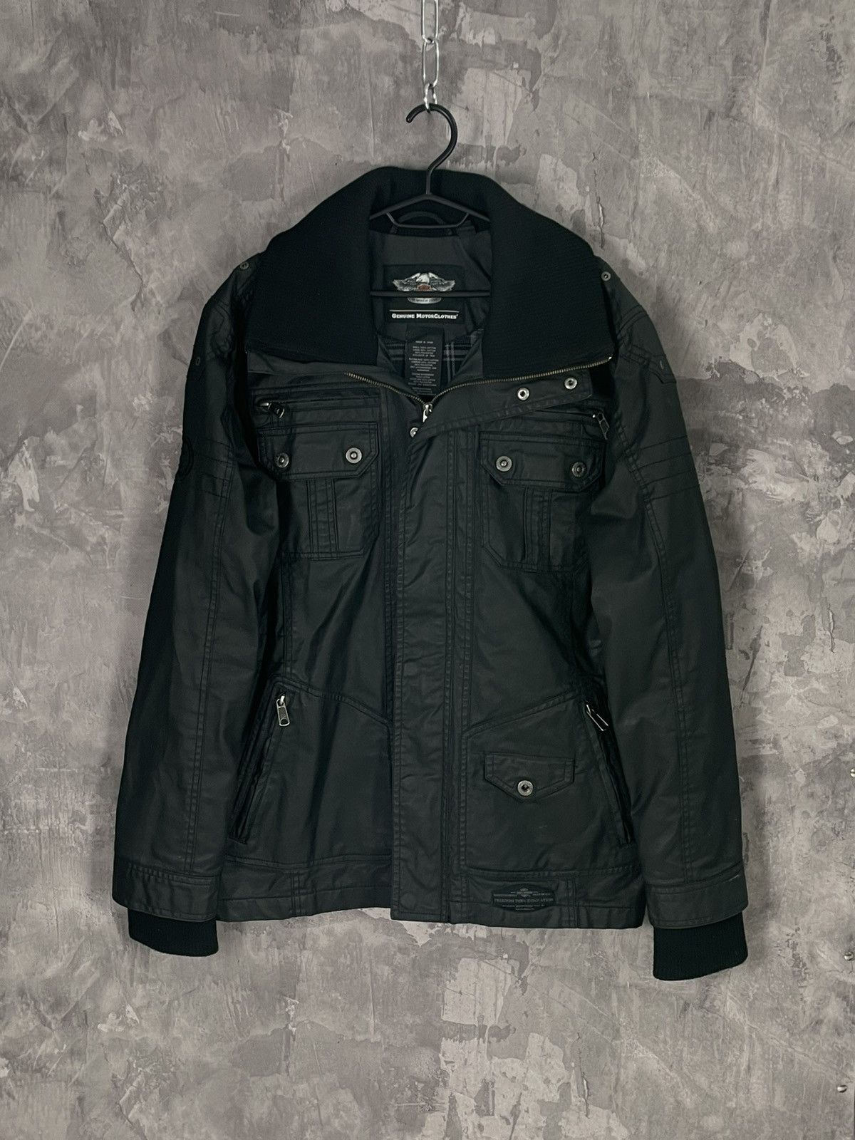 Harley Davidson Vintage Harley Davidson Cargo Y2K Bondage Jacket Size US M / EU 48-50 / 2 - 1 Thumbnail